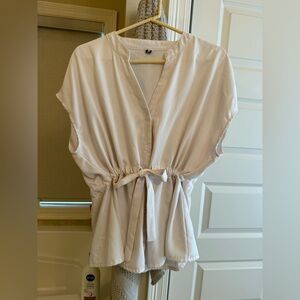 Elegant Cream Women's Top